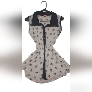 Julies Closet Skull Sheer Top